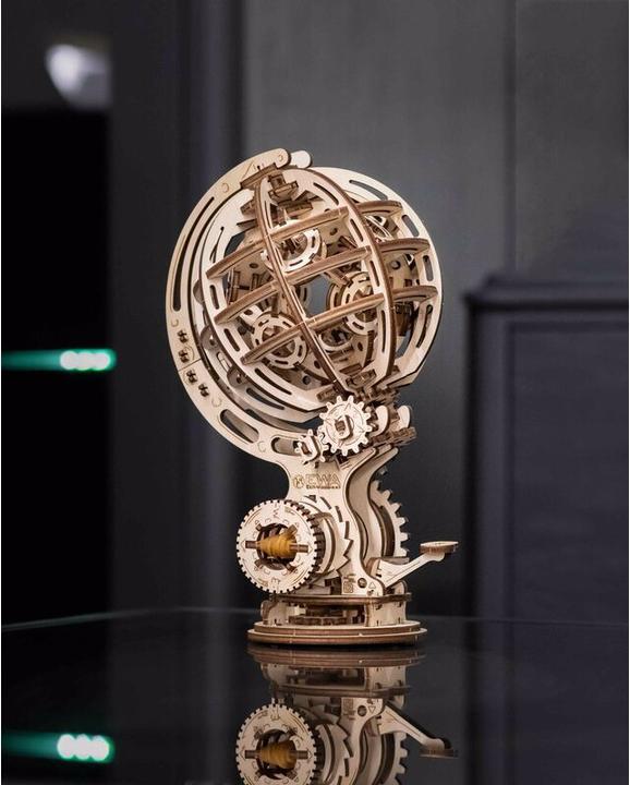 Actual product image Eco Wood Art Kinetic Globe - 3D wooden construction kit