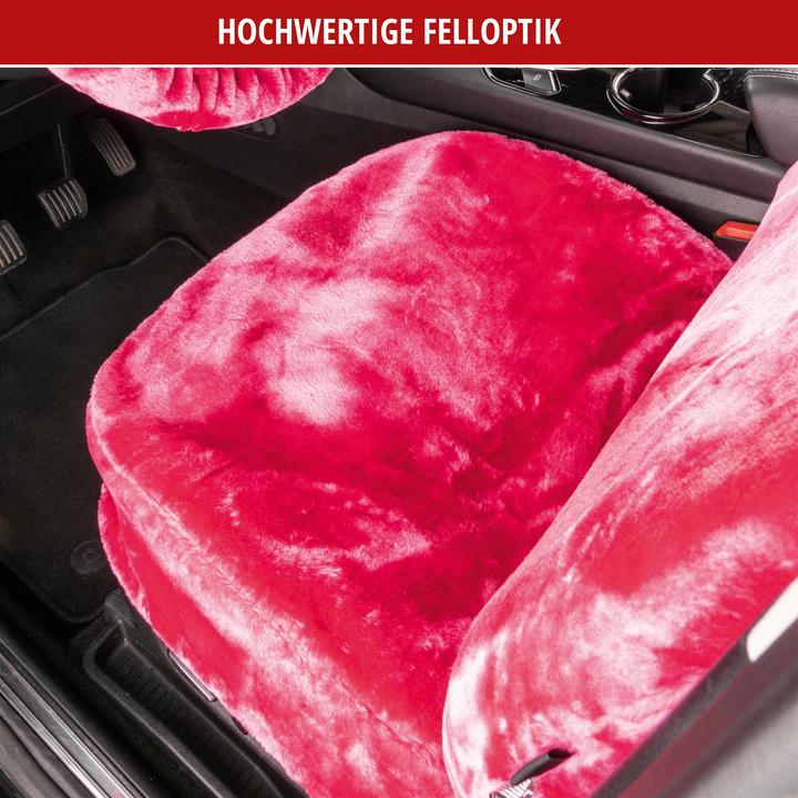 Image du produit Walser Housse de siège de voiture en fausse fourrure Teddy, housse de siège de voiture simple, housse en
