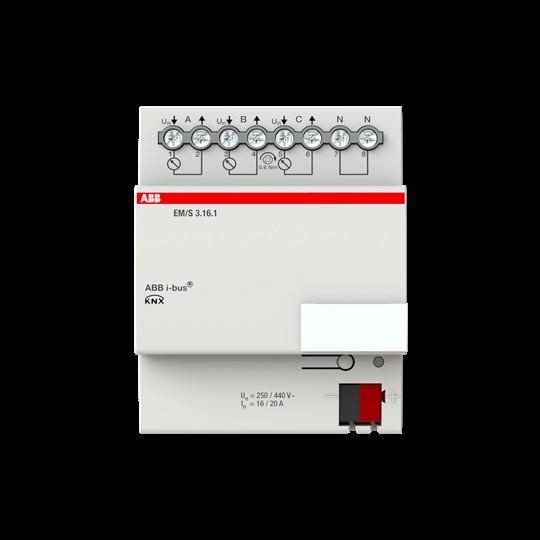 Thumbnail - ABB, Energiemessgerät, EM/S3.16.1 Energiemodul, EM/S3.16.1 3F, 16/20A, REG