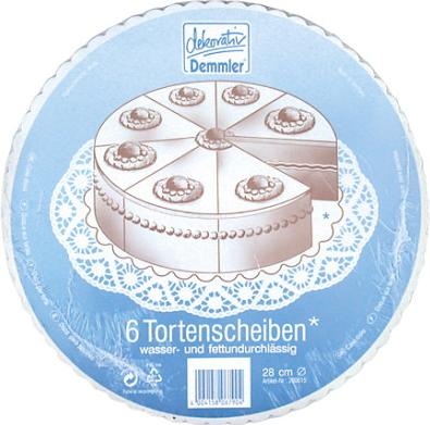 Produktbild Magni 6 Tortenscheiben 28cm Weiss Fsc