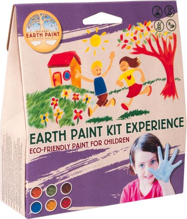 Immagine prodotto Natural Earth Paint Colore per bambini (Arancia, Blu, Rosso, Verde, Marrone, Giallo, 2000 ml)