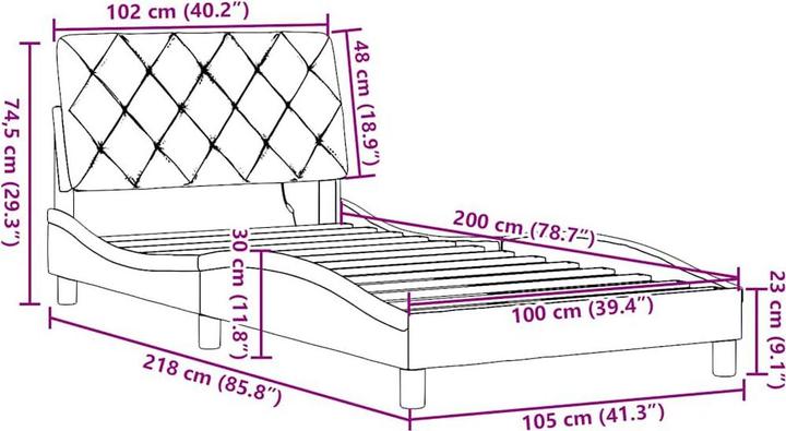 Image du produit vidaXL Bettgestell (100 x 200 cm)