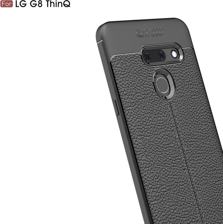 Actual product image Screenguard LG G8 ThinQ Sleeve Leather Design TPU Cover (G8 ThinQ)
