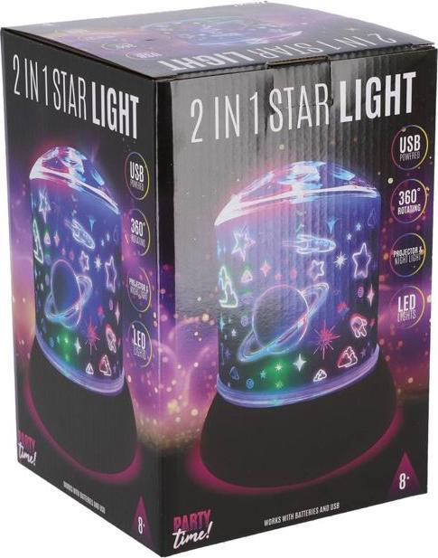 Actual product image Party Time LED starlight with black background