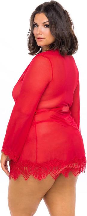 Produktbild OhLaLa Cheri Curvy Sheer Shortie Robe "Provence" (3XL, 4XL)