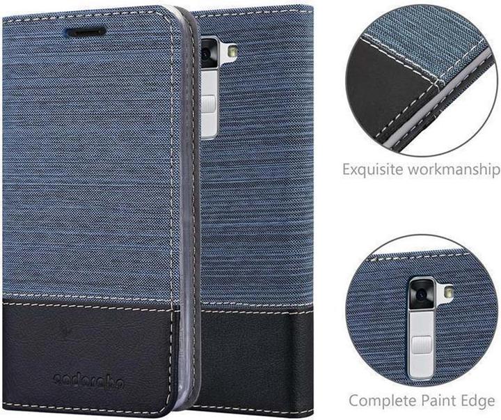 Produktbild Cadorabo Book Jeans Optik Cover (LG K7)