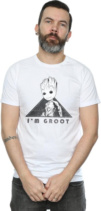 Actual product image Mens Guardians Of The Galaxy Vol. 2 Groot Mono Triangle T-Shirt (3XL)