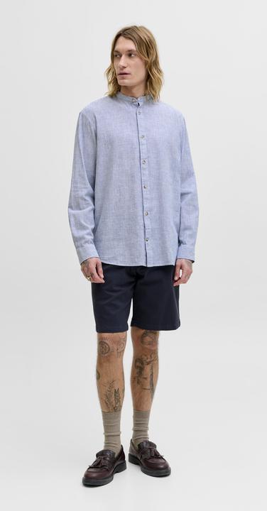 Actual product image Jack & Jones Jjesummer Linen Blend Band Shirt L/S Sn (XXL)