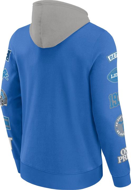Immagine prodotto Fanatics Felpa con cappuccio Detroit Lions NFL Sleeve Prints sky - XXL (XXL)