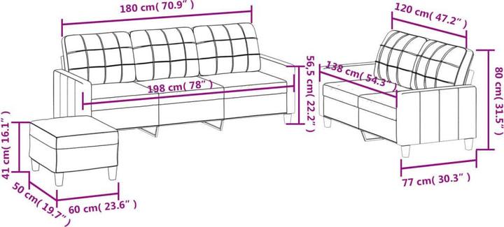 Actual product image vidaXL Romana (Upholstery set)