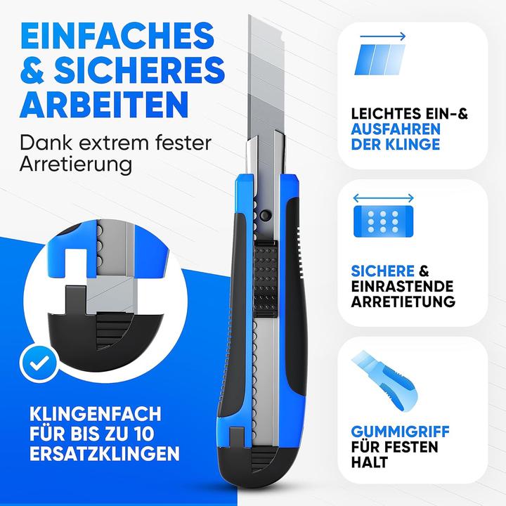 Produktbild ‎Lainfeld 5 Teppichmesser mit 50 Klingen (Cutter)