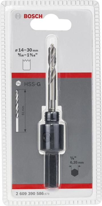 Produktbild Bosch Professional Zubehör Sechskantadapter, 1/2-Zoll 20 UNF, 14 - 30 mm, SW 1/4-Zoll (30 Millimeter)