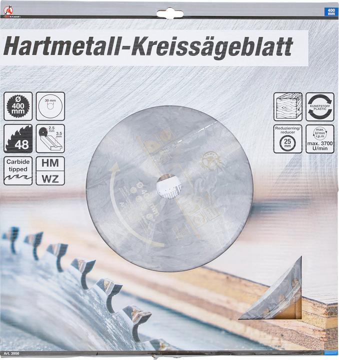 Produktbild BGS Hartmetall-Kreissägeblatt Ø 400 x 30 x 3,4 mm 48 Zähne