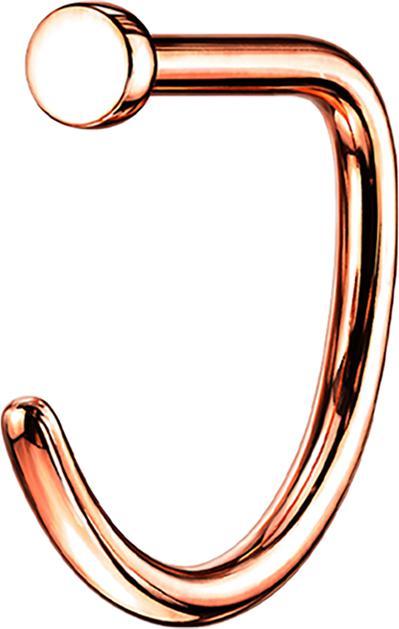 Immagine prodotto Star Piercing Anello da naso aperto in oro rosa a forma di D (Titanio, senza ottone)