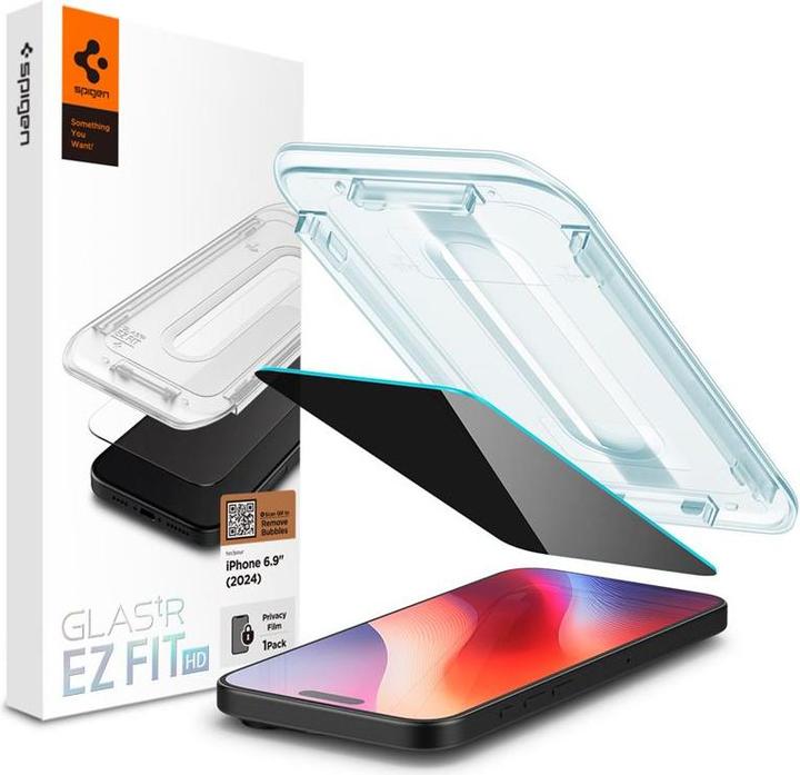 Actual product image Spigen GLAS.tR Privacy HD iPhone 16 Pro Max Tempered Glass (1 pcs., Apple iPhone 16 Pro Max)