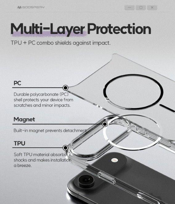 Produktbild Goospery MagSafe Design Jel Hardcase Hülle (Apple iPhone 17)