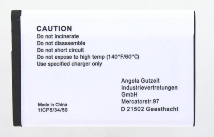Produktbild AGI 44872 - Batterie/Akku - Schwarz - Lithium-Ion (Li-Ion) - 600 mAh - 3,7 V - 53 mm