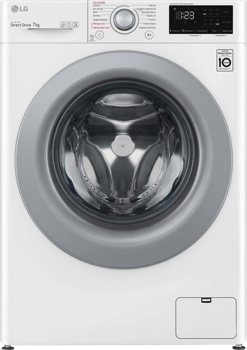 LG F2WV3S7S4E Lavatrice Slim AI DDTM SteamTM 7kg Classe energetica D (7 kg, A sinistra)