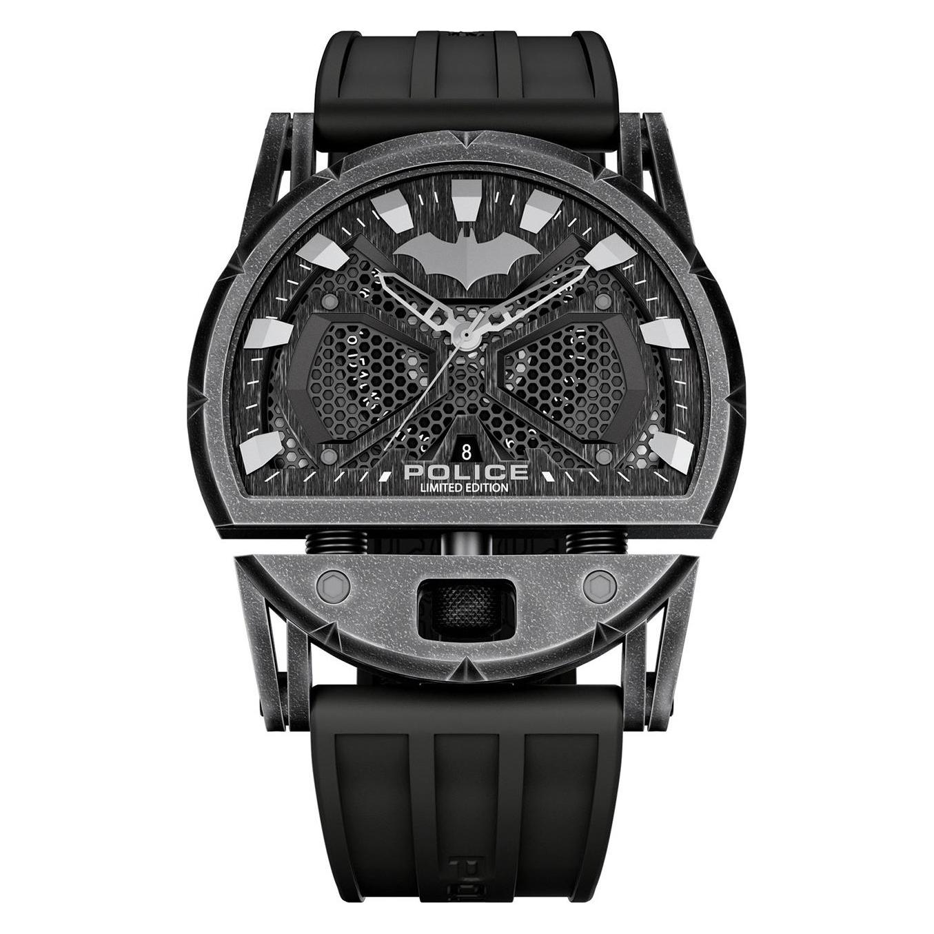 Police, Armbanduhr, Batman Darkside PEWGN0075401, Schwarz, (Analoguhr, 46 mm)