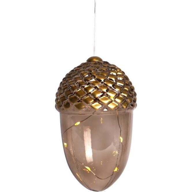 Sirius, Decorazioni per albero di Natale, Celina Ghiandaia H16 cm. 8L, Rovere scuro/Oro