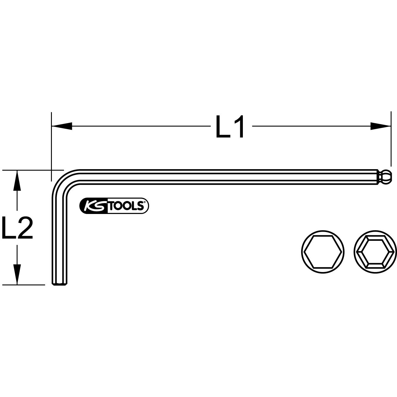 Thumbnail - KS Tools, Sechskantschlüssel, 151.2927