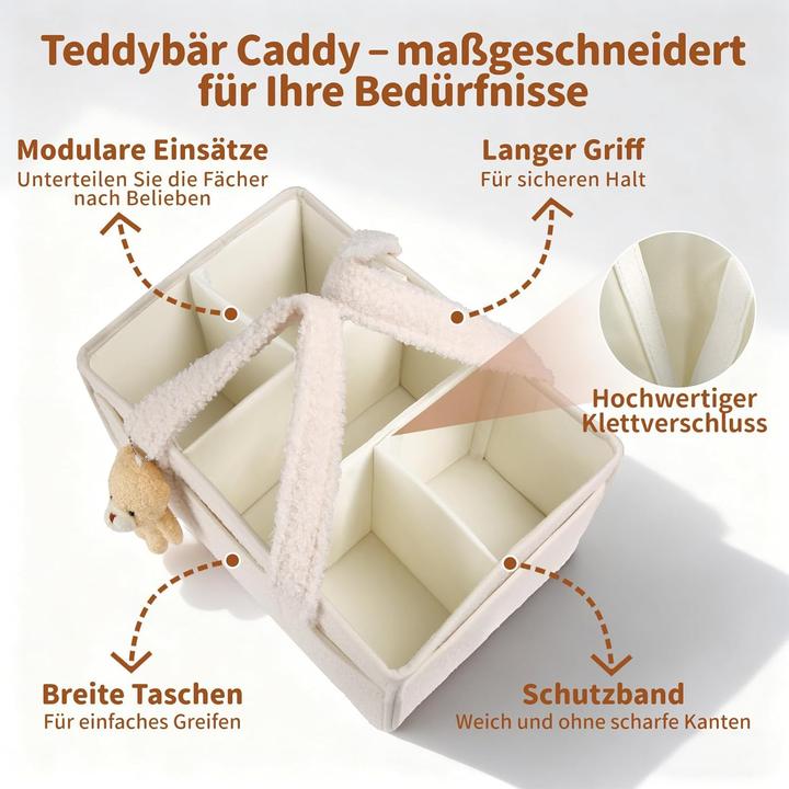 Produktbild Tuocal Wickeltisch Organizer mit Fächern & Griffen