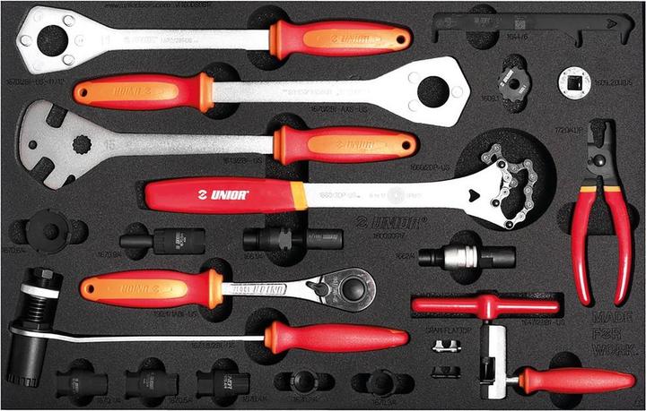 Unior 1600SOS25 Werkzeugset, 20-tlg., SOS-Modul schmal, 364x564mm, red (20 pièces)