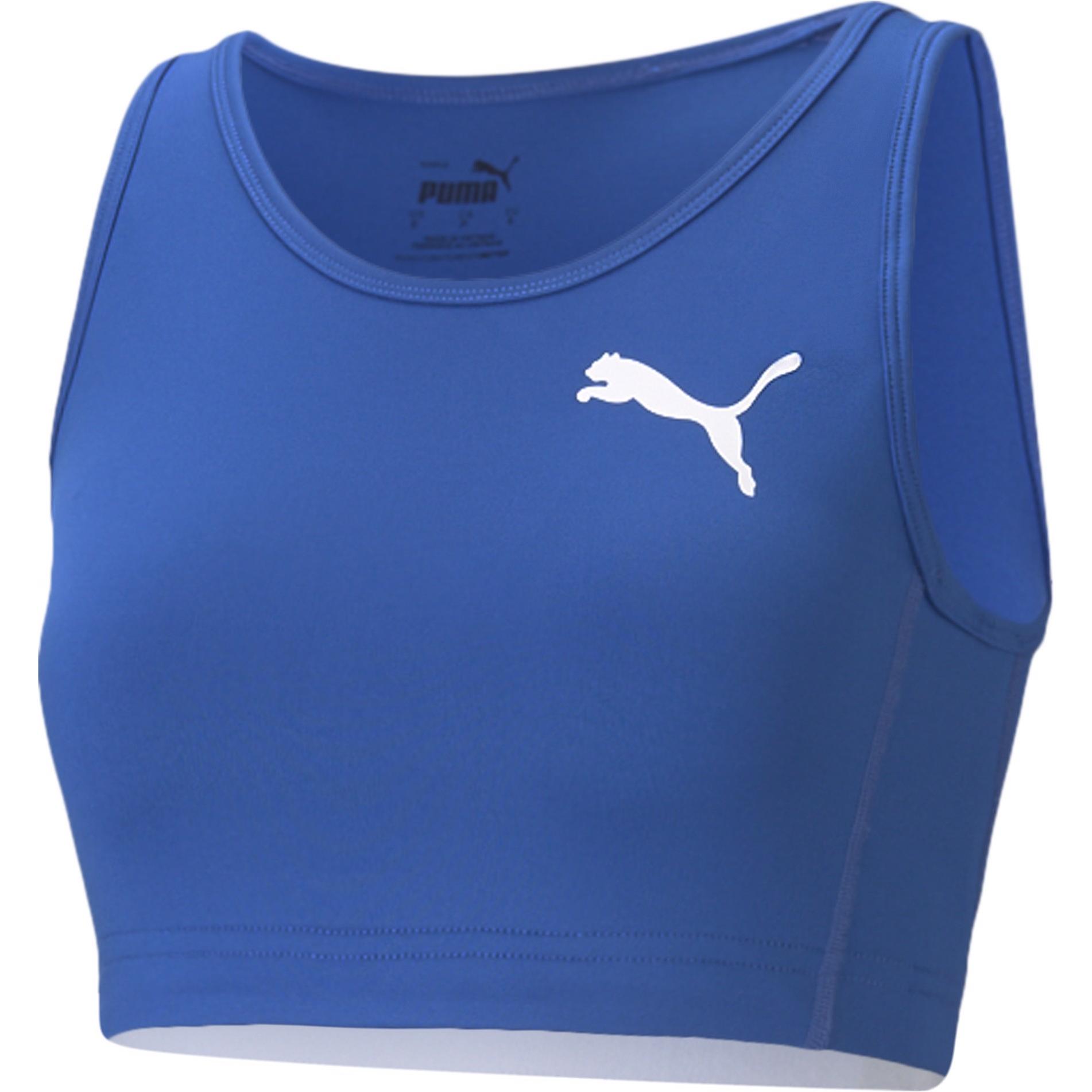 Puma, Damen, Sportshirt, Cross the Line Crop Top W2.0-519670 (S), Blau, S
