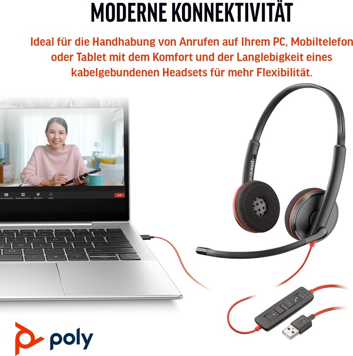 Produktbild Poly BW 3220 STEREO USB-C HS (Kabelgebunden, USB-C)