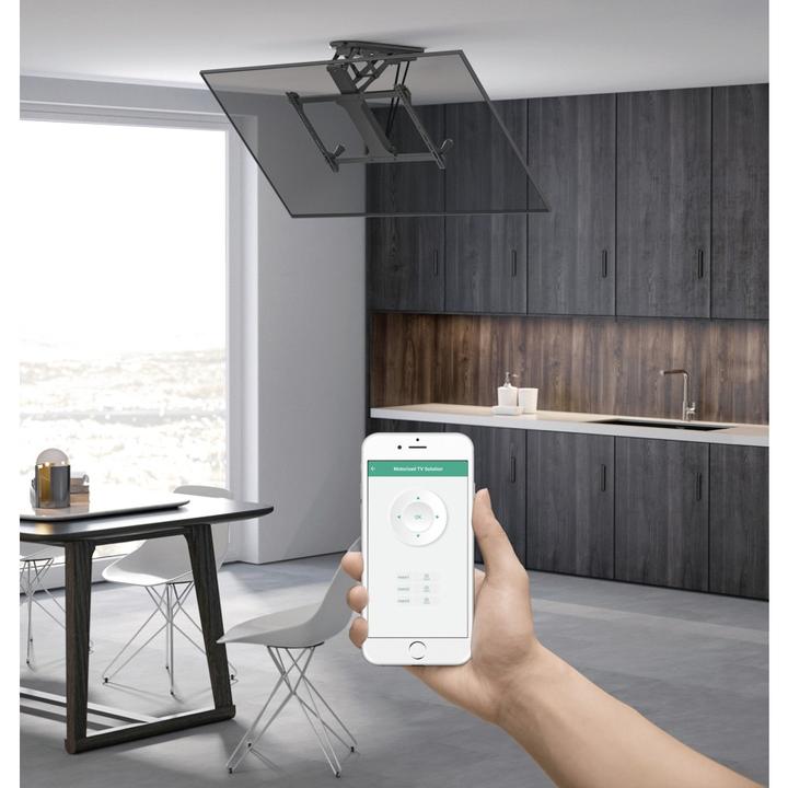 Image du produit Techly Support TV pivotant motorisé pour plafond (Plafond, 35 kg, 32" - 70")