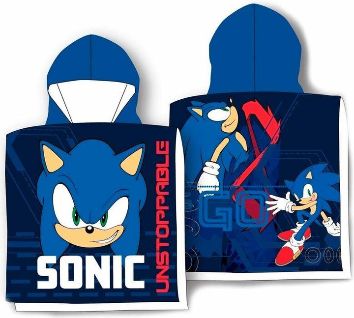 Sega Sonic The Hedgehog cotton poncho towel (55 x 100 cm)