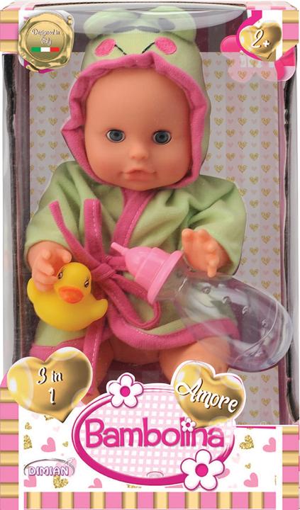 Dimian Toys Puppe 33cm, drinkt und nässt mit