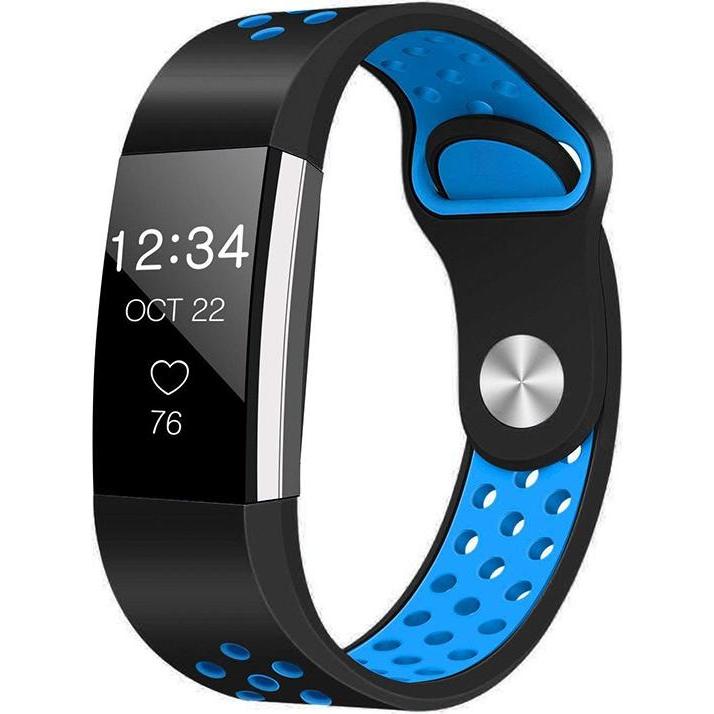 Strap-it Sportarmband (Silikon, Charge 2), Uhrenarmband, Mehrfarbig, Schwarz, Blau