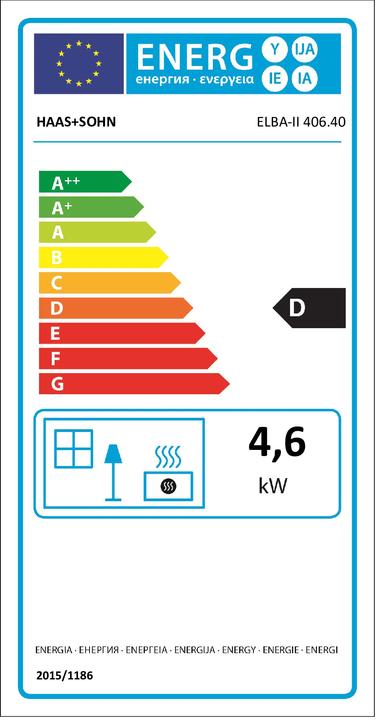 Energie-Label Haas & sohn Ölofen 406.55 Elba (5500 W)
