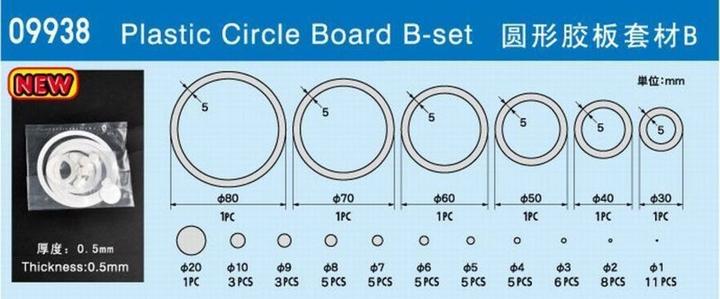 Produktbild Master Tools Plastic Circle Board B-set