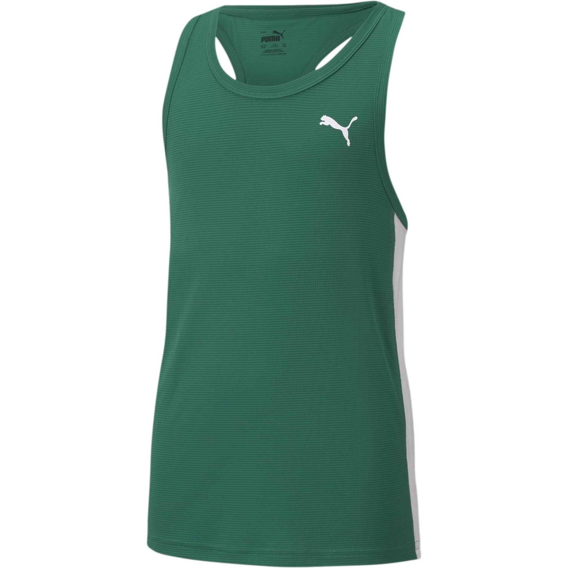 Puma, Herren, Sportshirt, Cross the Line Singlet 2.0 Y-520340 (152), Grün, 152