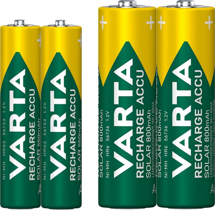 Image du produit Varta Recharger Accu Solar (2 pcs, AA, 800 mAh)