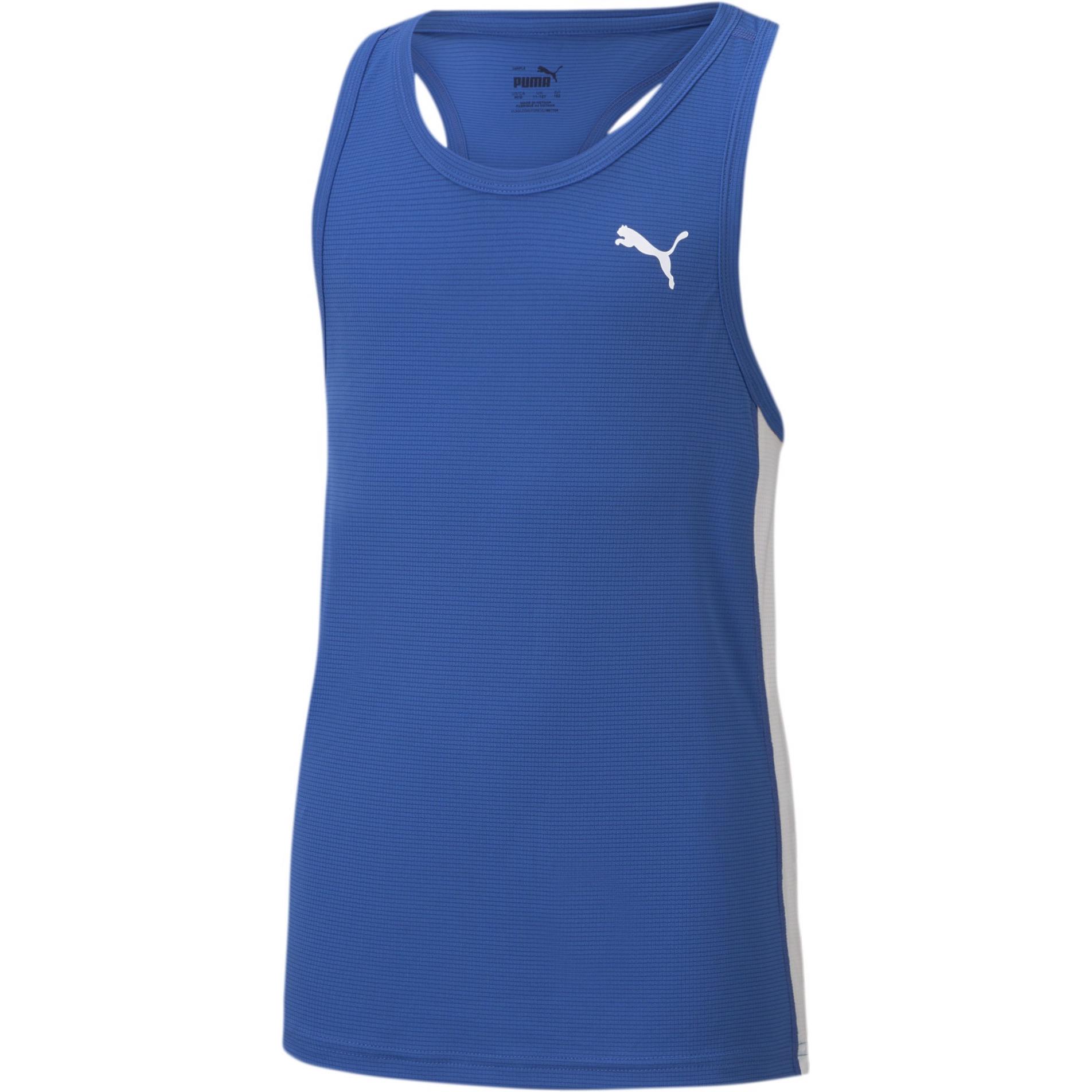 Puma, Herren, Sportshirt, Cross the Line Singlet 2.0 Y-520340 (164), Blau, 164