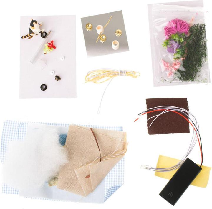 Ikonka Retro-Modell Holzpuppenhaus DIY 3013