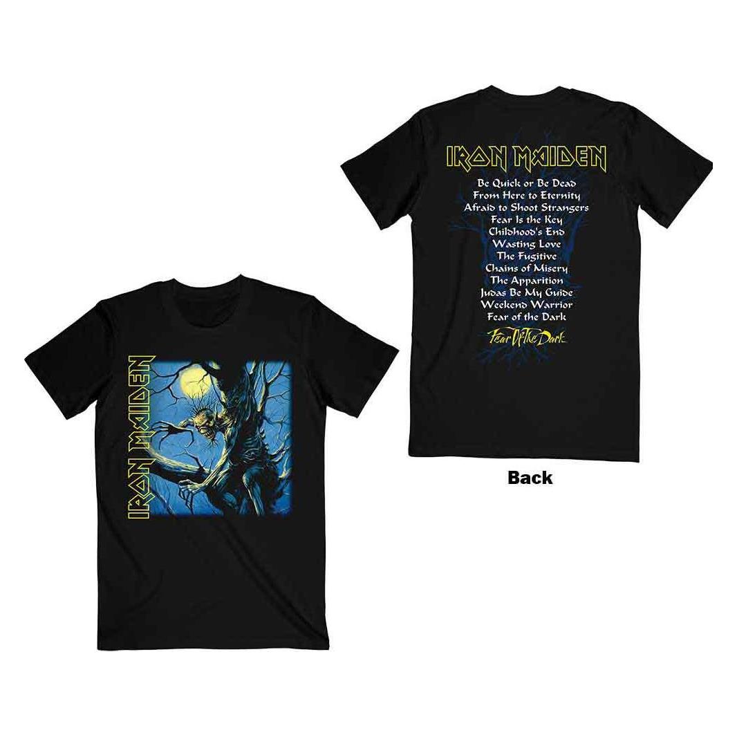 Iron Maiden, Mannen, T-shirts, Fear Of The Dark Album Tracklisting, Zwart, (Xl)