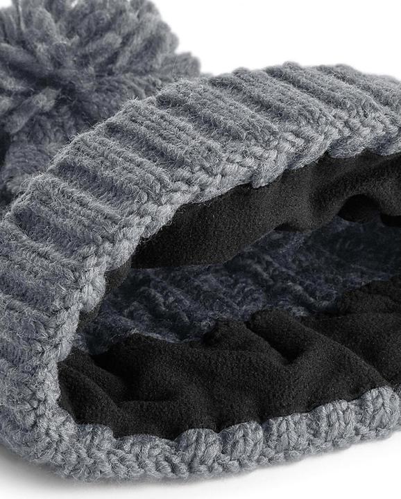 Produktbild Beechfield Unsiex Bommelmütze mit Zopfmuster Erwachsene (One Size)