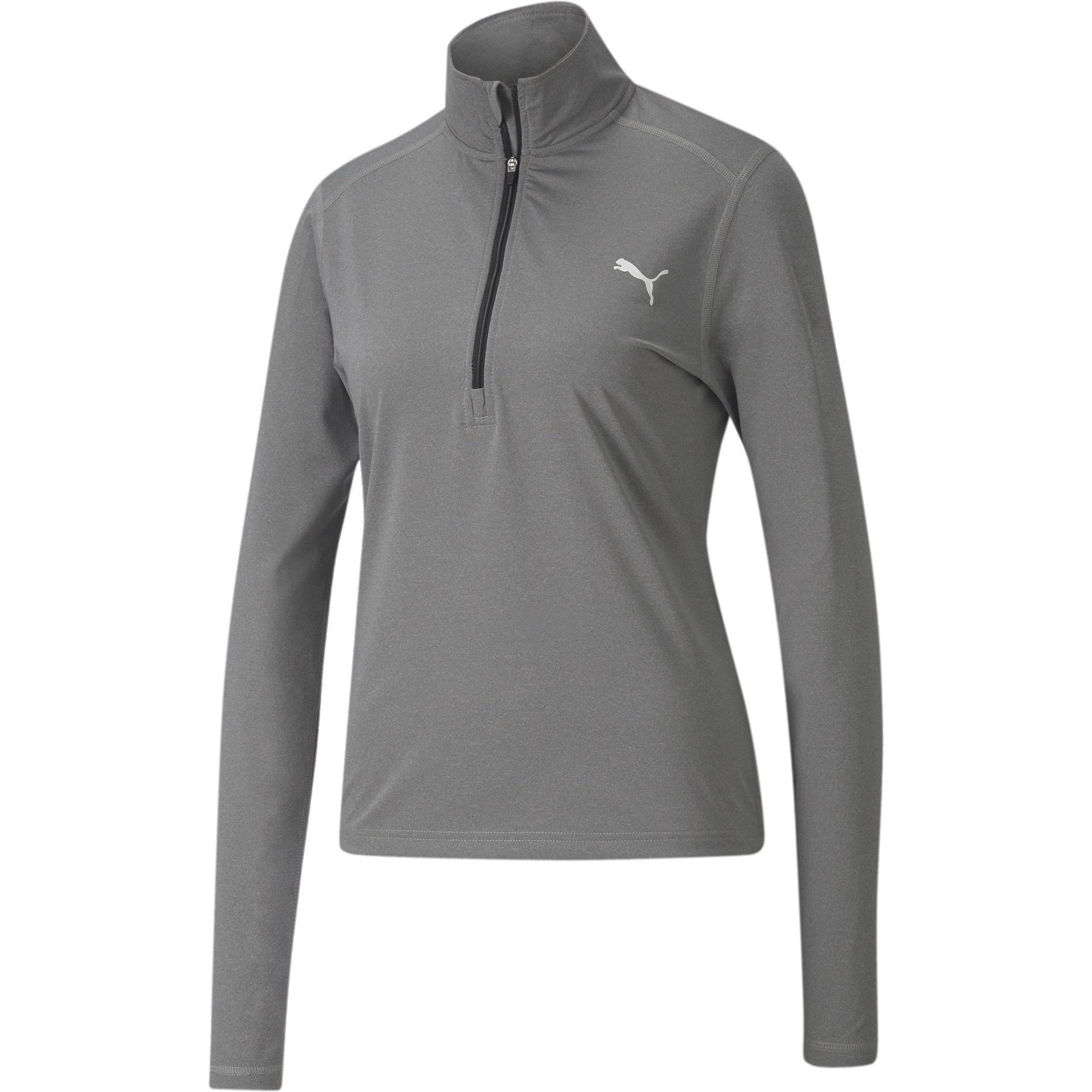 Puma, Damen, Sportshirt, Cross the Line 1/4 Zip W-519600 (L), Grau, L