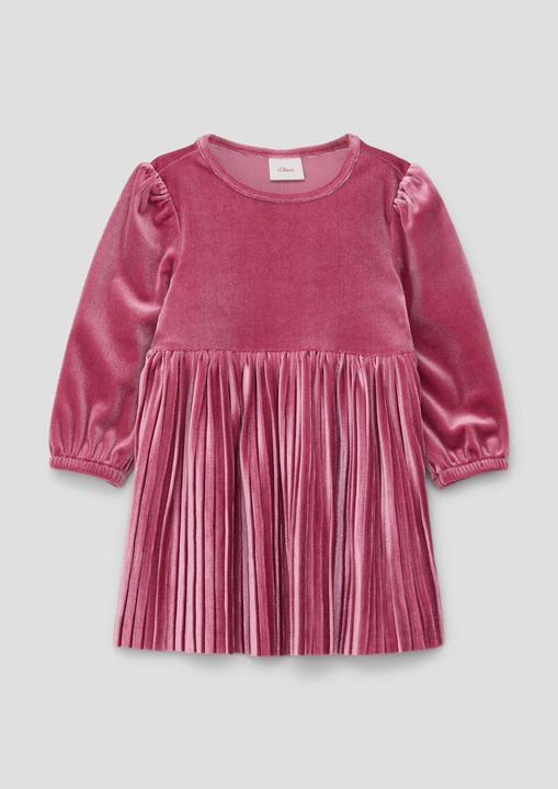 Produktbild s.Oliver Kleid Samtkleid mit Plisseéfalten (62)