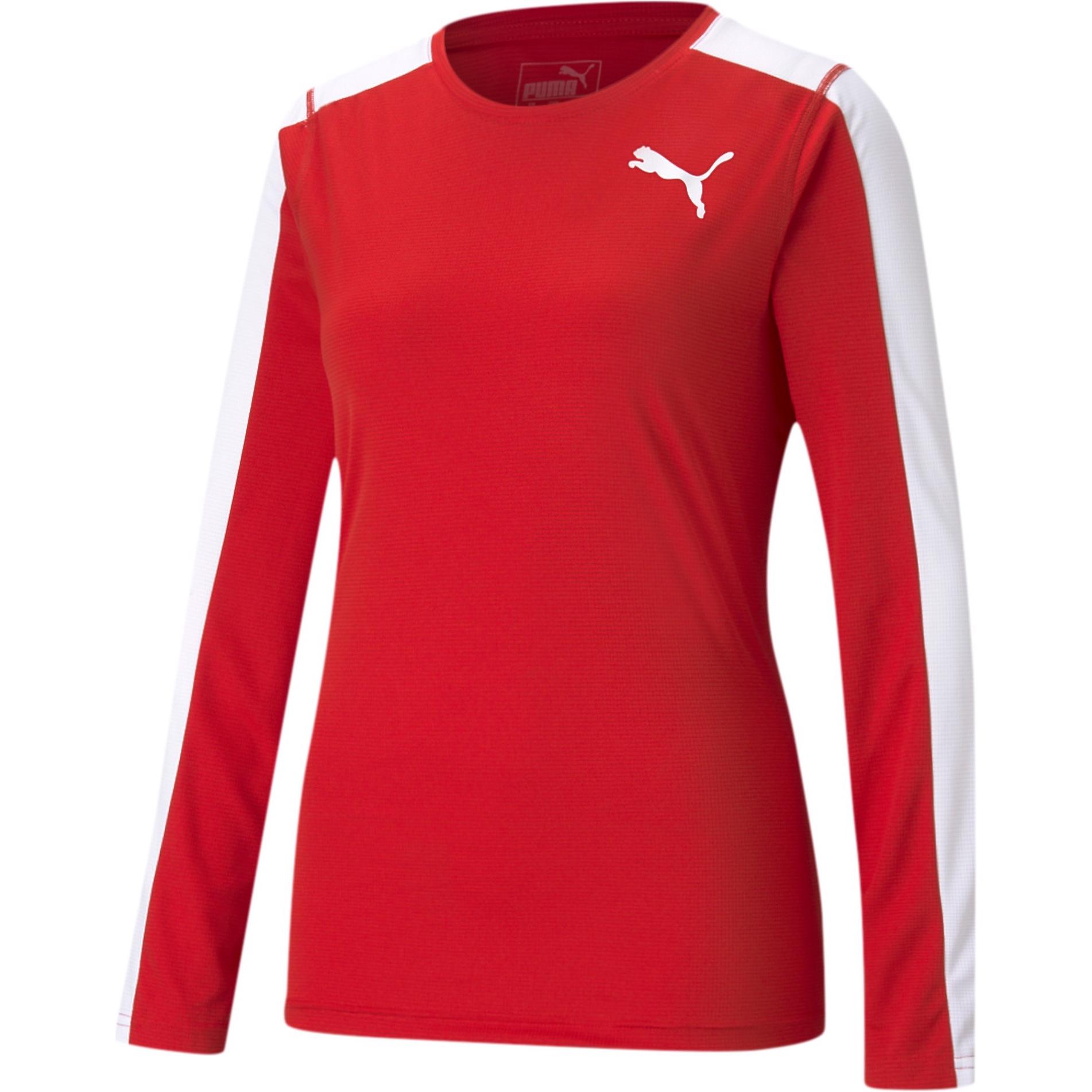 Puma, Damen, Sportshirt, Cross the Line LS W-519599 (M), Rot, M
