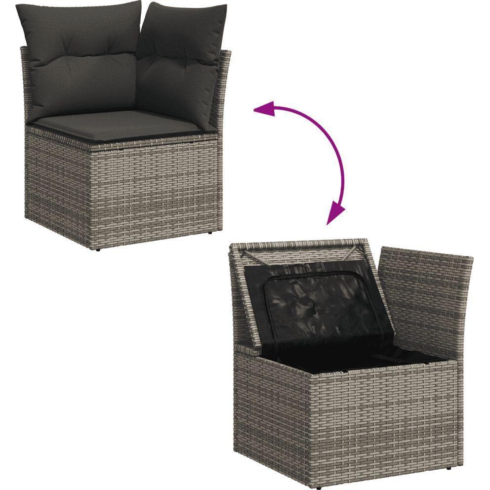 VidaXL, Gartenlounge, 10-tlg. Garten-Lounge-Set mit Kissen