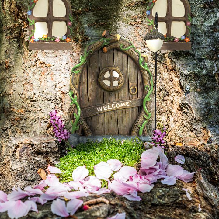 Actual product image Relaxdays Fairy door set