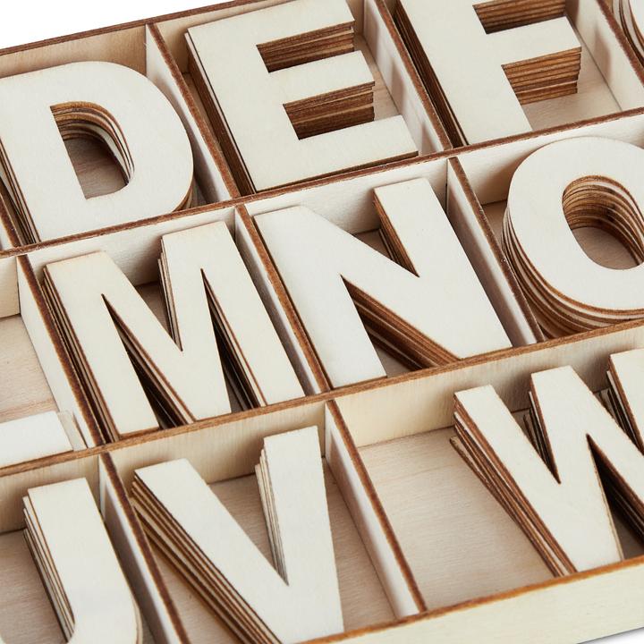 Image du produit Relaxdays 208pcs Lettres en bois
