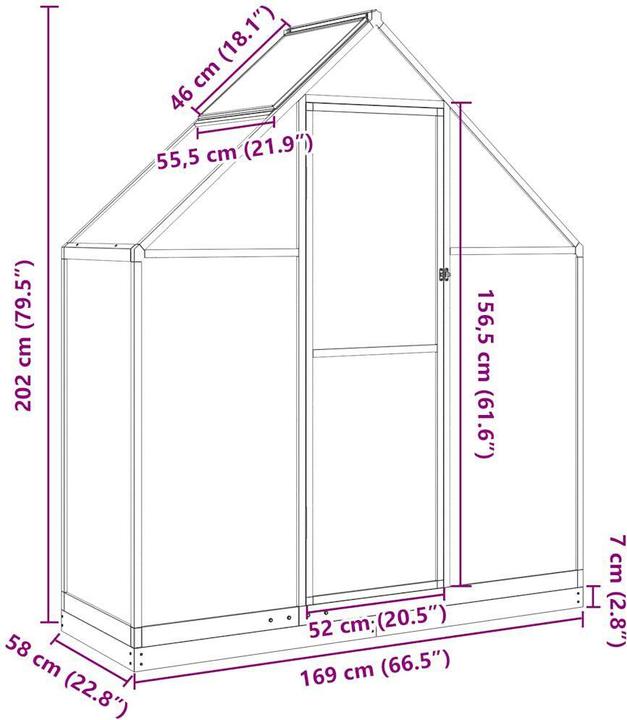 Produktbild vidaXL Gewächshaus