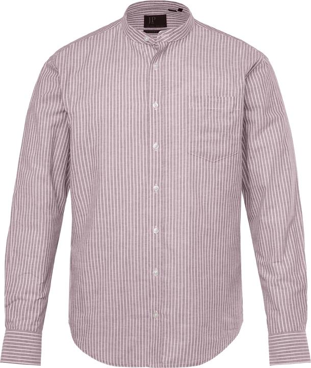 Produktbild JP1880 Hemd, Langarm, Leinenmix, Streifen, Stehkragen, Modern Fit (5XL)