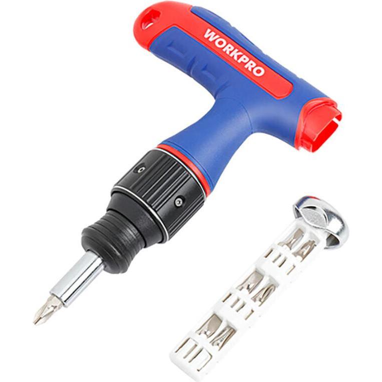 Workpro, Cacciavite, Cacciavite a cricchetto con impugnatura a T, 8 pezzi (Porta)